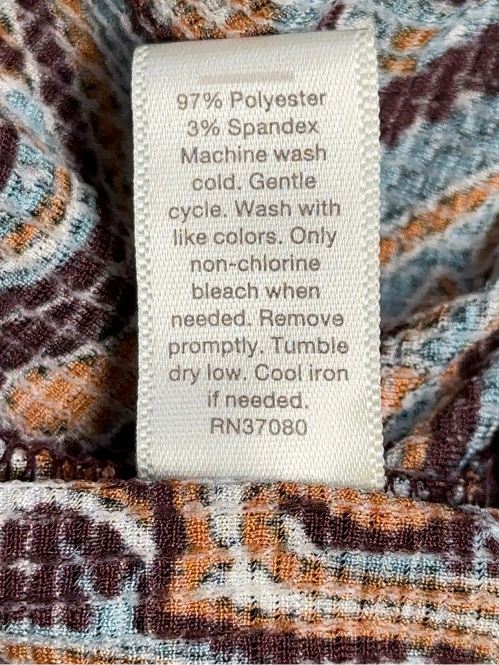 Cato MP Boho Paisley Maxi Dress Brown Blue Orange Stretch - Picture 7 of 7